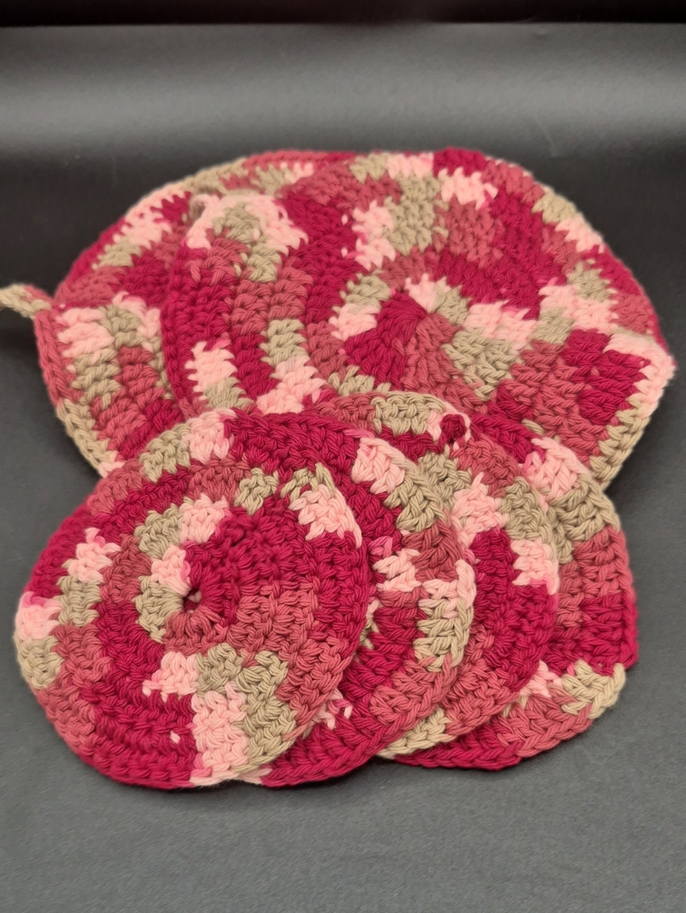 Handmade Crochet Coaster & Potholder Set